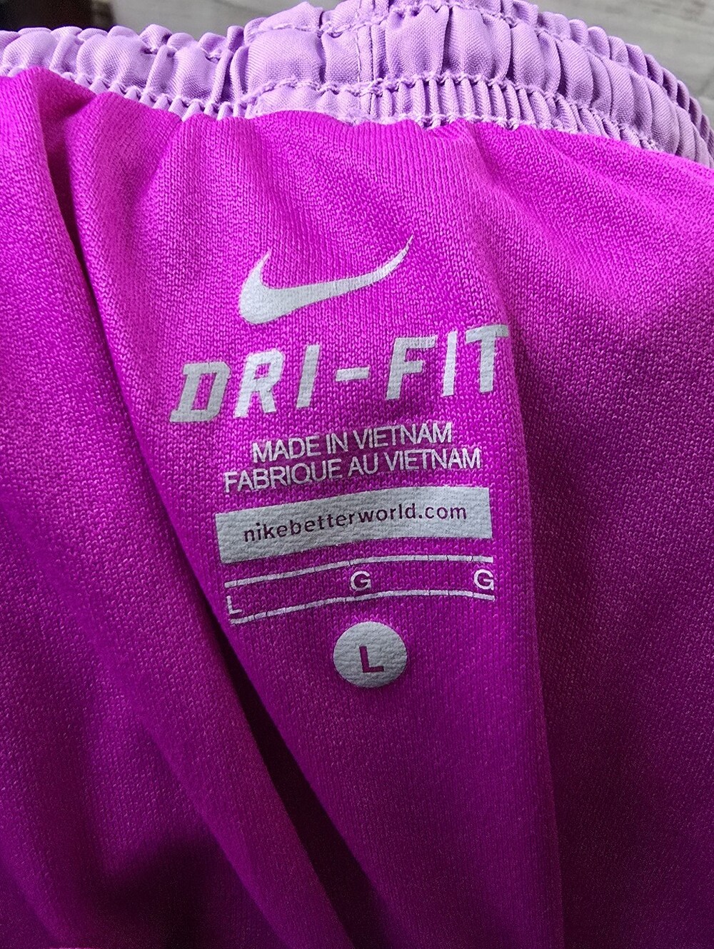 Nike Dri-FIT Tempo Running Shorts Women's Large Purple Aqua Athletic Lined - Picture 4 of 5
